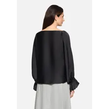 Satin-Bluse mit U-Boot-Ausschnitt Satin-Bluse mit U-Boot-Ausschnitt