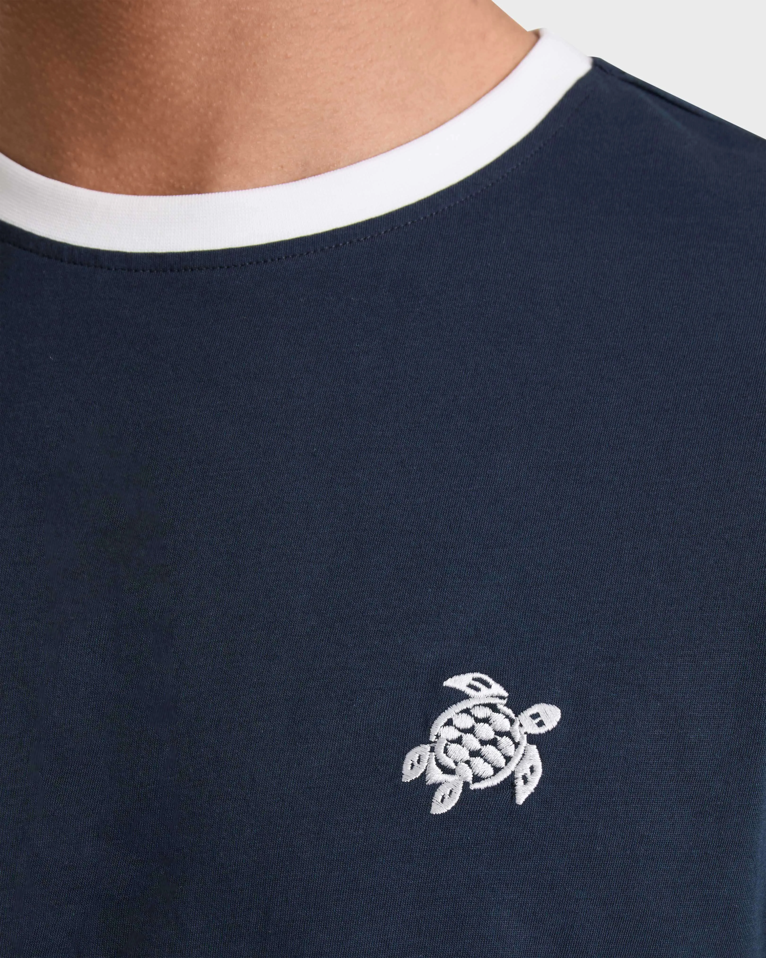 Vilebrequin - Bicolor T-shirt Aus Bio-baumwolle Für Herren - T-shirt - Tewis - Blau - Größe XXXL – Bild 5