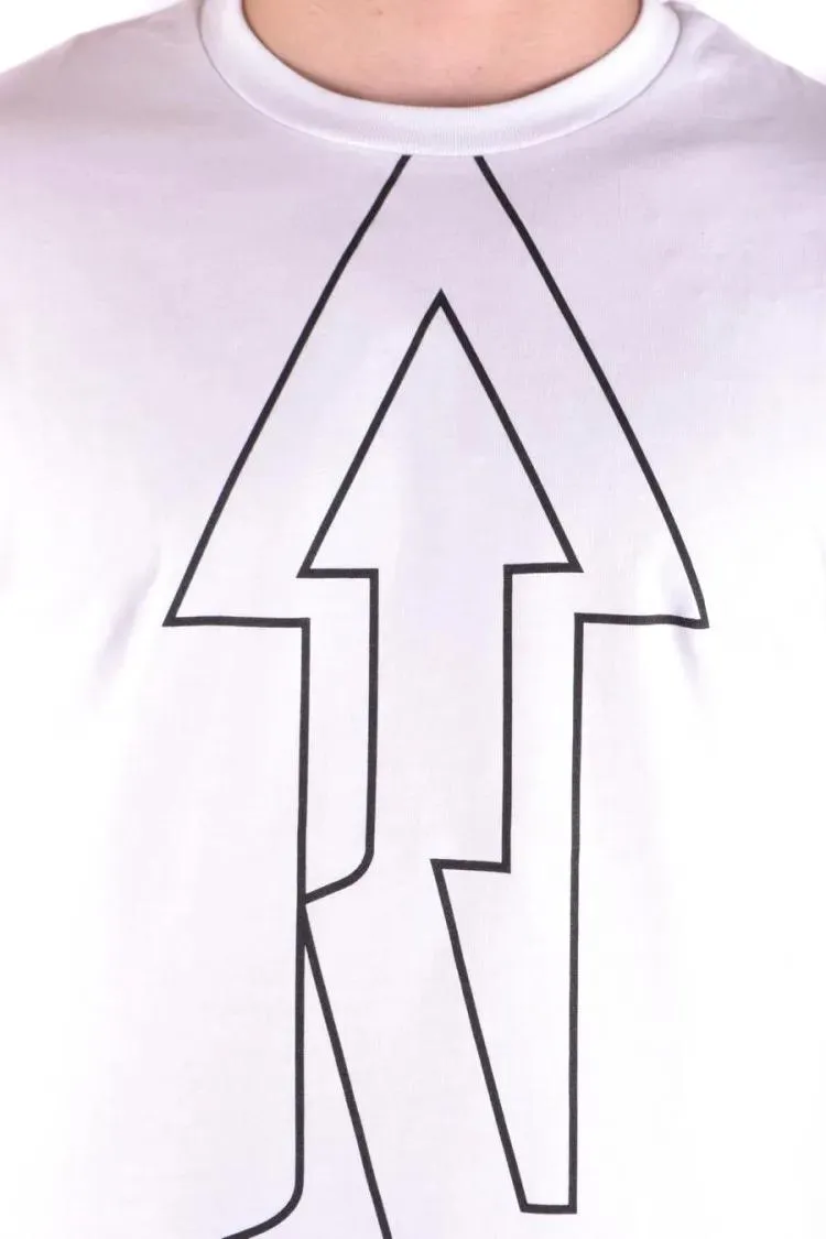 Les hommes urban - Abstract Arrow Graphic White T-Shirt - Größe XL - weiß – Bild 3