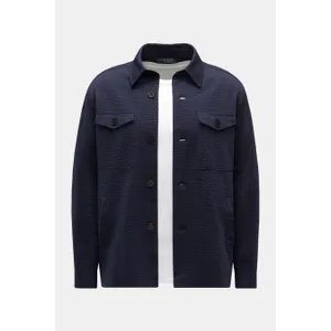 Harris Wharf London  - Herren - Seersucker Overshirt navy Harris Wharf London  - Herren - Seersucker Overshirt navy