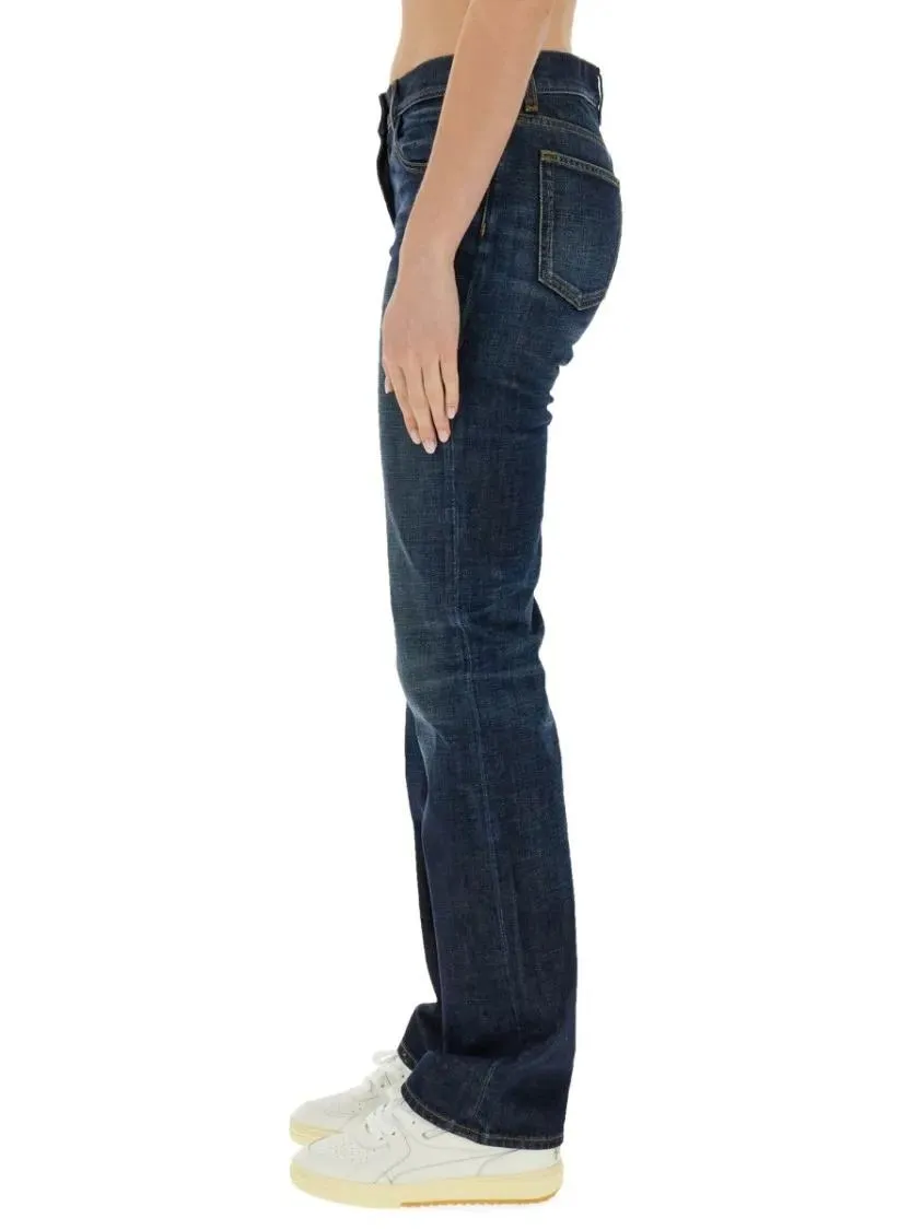 Palm Angels - Straight Leg Jeans - Größe 28 - blau – Bild 2