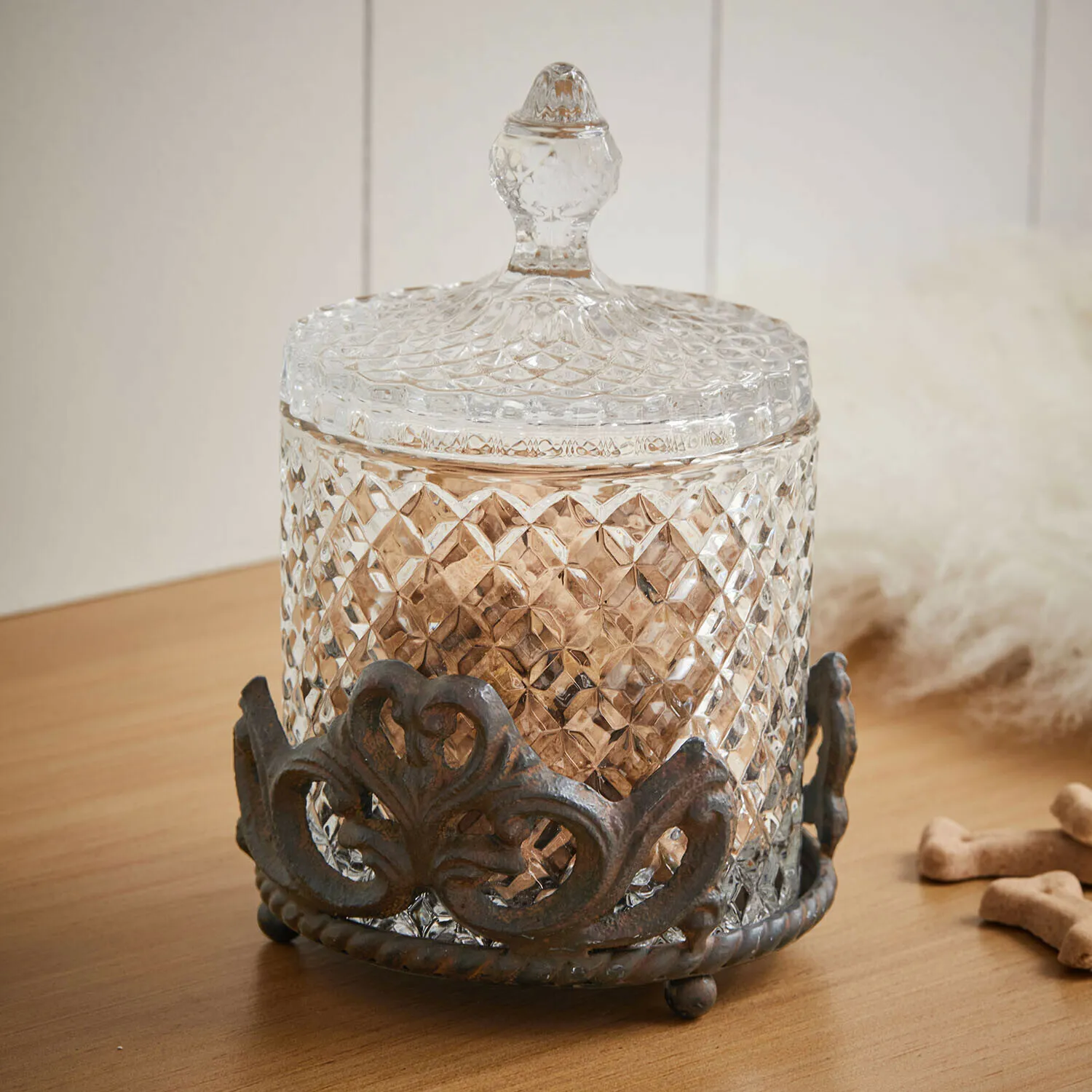 Glasdose mit Halterung Kerynna Glasdose mit Halterung Kerynna