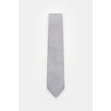 Bigi - Herren - Seidenkrawatte %27Volga%27 grau/navy/weiß gemustert Bigi - Herren - Seidenkrawatte %27Volga%27 grau/navy/weiß gemustert