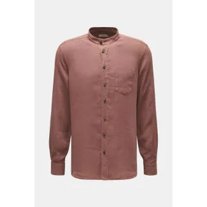 Weber+Weber - Herren - Leinenhemd %27Linen Collar Shirt%27 Grandad-Kragen altrosa Weber+Weber - Herren - Leinenhemd %27Linen Collar Shirt%27 Grandad-Kragen altrosa
