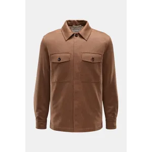Agnona - Herren - Cashmere Flanell-Overshirt hellbraun Agnona - Herren - Cashmere Flanell-Overshirt hellbraun