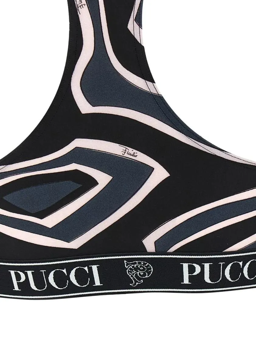 Emilio Pucci - 'Labirinto' Sports Top - Größe L - schwarz – Bild 2