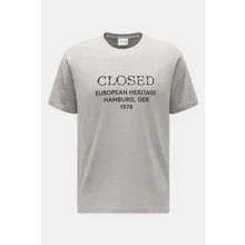 Closed - Herren - Rundhals-T-Shirt grau meliert Closed - Herren - Rundhals-T-Shirt grau meliert
