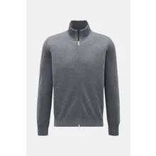 Gran Sasso - Herren - Cashmere Strickjacke dunkelgrau meliert Gran Sasso - Herren - Cashmere Strickjacke dunkelgrau meliert