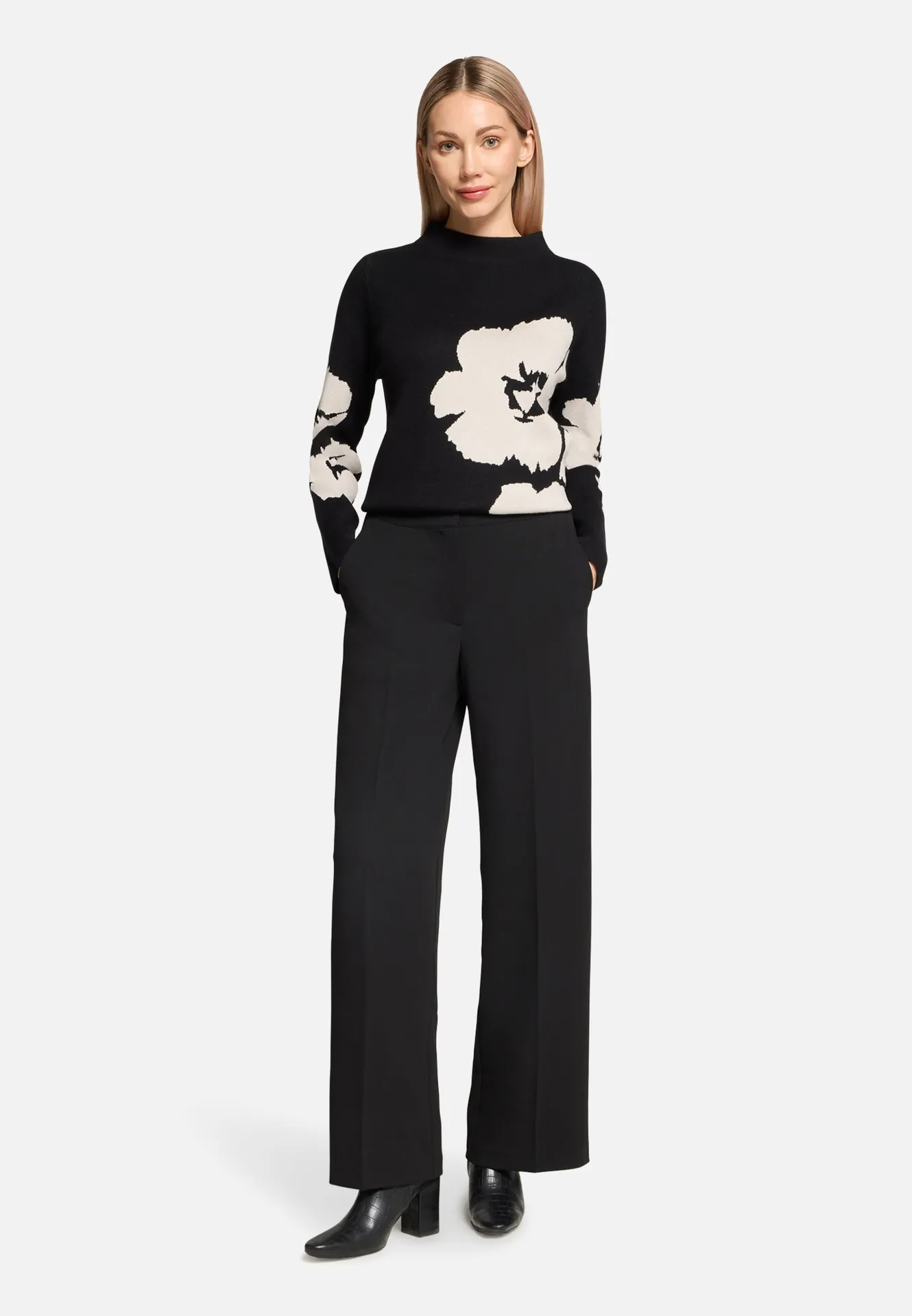 Feinstrickpullover mit Stehkragen – Bild 2