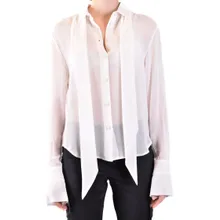 Philosophy Di Lorenzo Serafini - Viscose Shirt With Tie Detail And Sheer Finish - Größe 38 - weiß Philosophy Di Lorenzo Serafini - Viscose Shirt With Tie Detail And Sheer Finish - Größe 38 - weiß