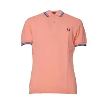 Comme des Garcons - Striped Coral Cotton Knit Polo Shirt - Größe S - orange Comme des Garcons - Striped Coral Cotton Knit Polo Shirt - Größe S - orange