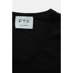 FTC - Herren - Feinstrick V-Neck Pullover schwarz