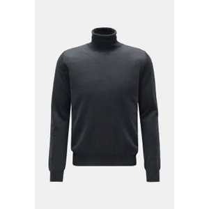 von Braun - Herren - Merino Feinstrick-Rollkragenpullover dunkelgrau von Braun - Herren - Merino Feinstrick-Rollkragenpullover dunkelgrau