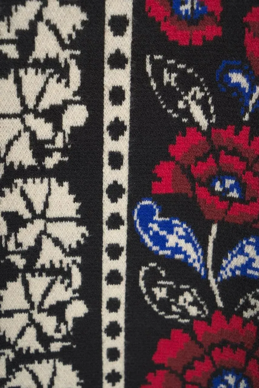 Farm Rio - Knit dress with floral pattern - Größe S - schwarz – Bild 2