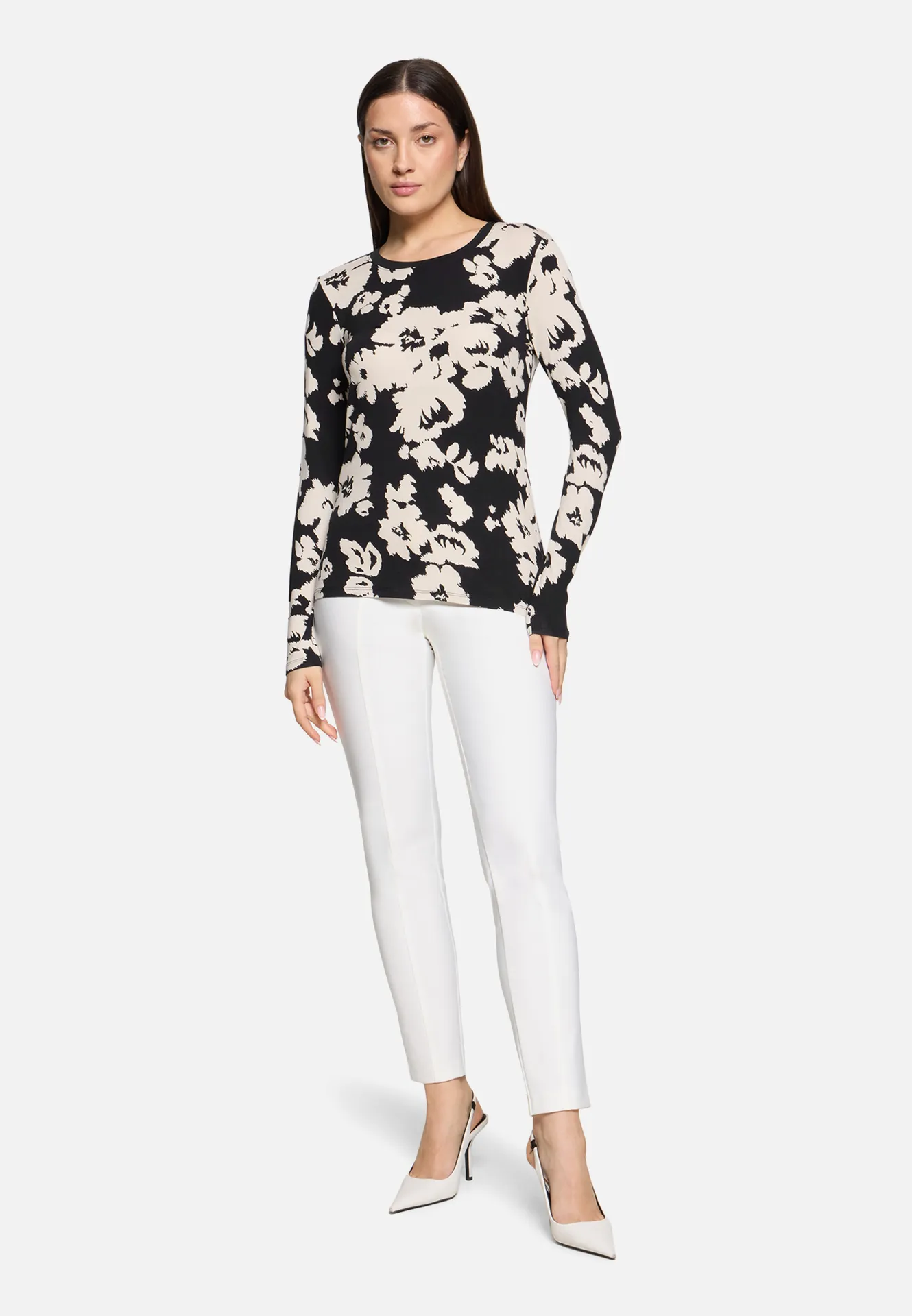 Basic Shirt mit Rippbündchen – Bild 2