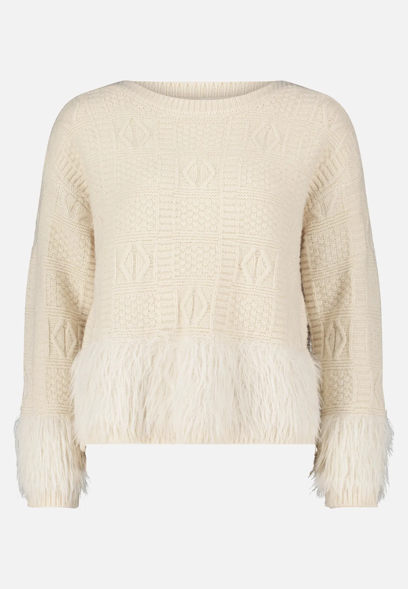 Grobstrick-Pullover mit Effektgarn – Bild 3