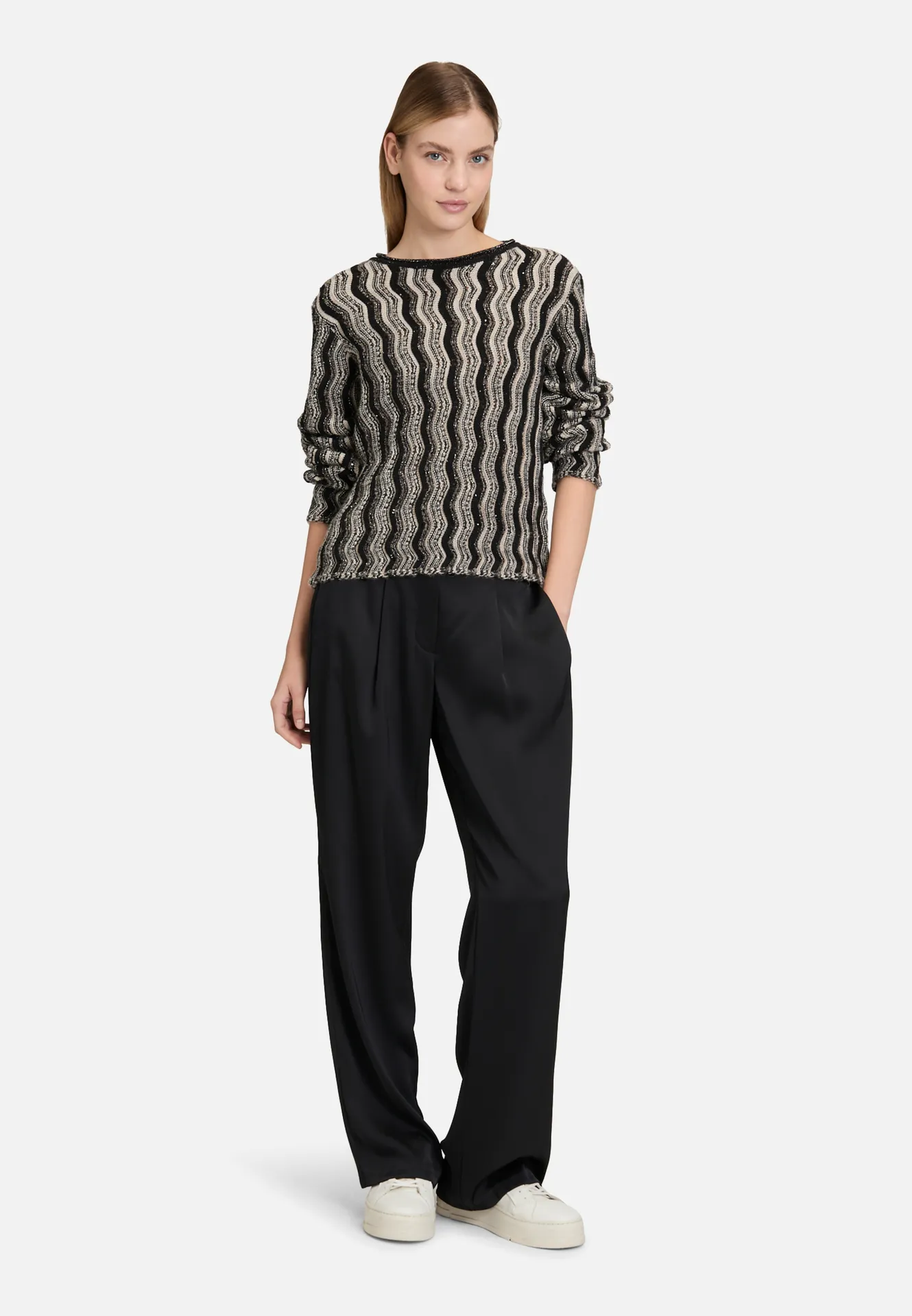 Strickpullover mit Pailletten – Bild 2