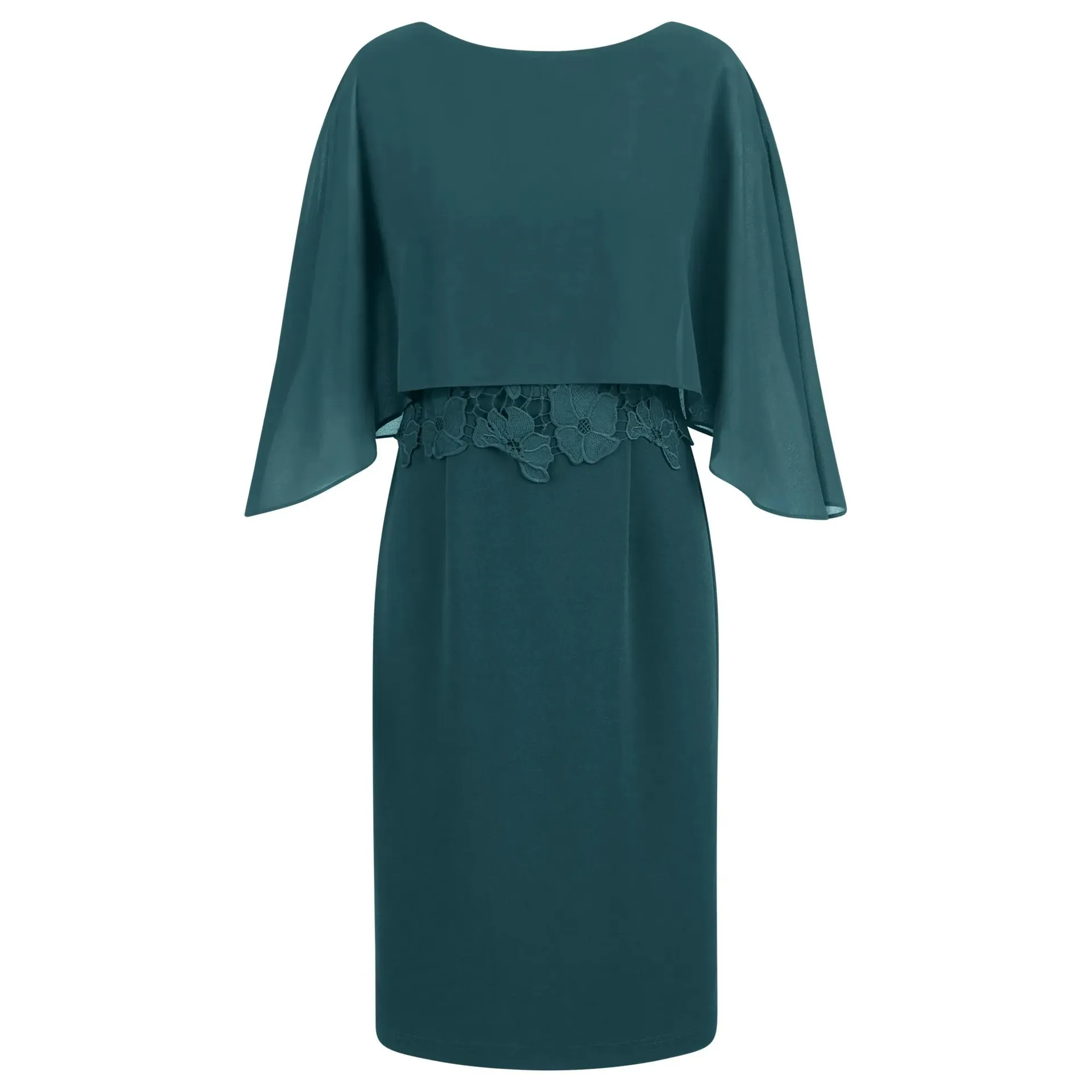 Apart - Kleid mit Chiffoncape - Größe 40 - grün Apart - Kleid mit Chiffoncape - Größe 40 - grün