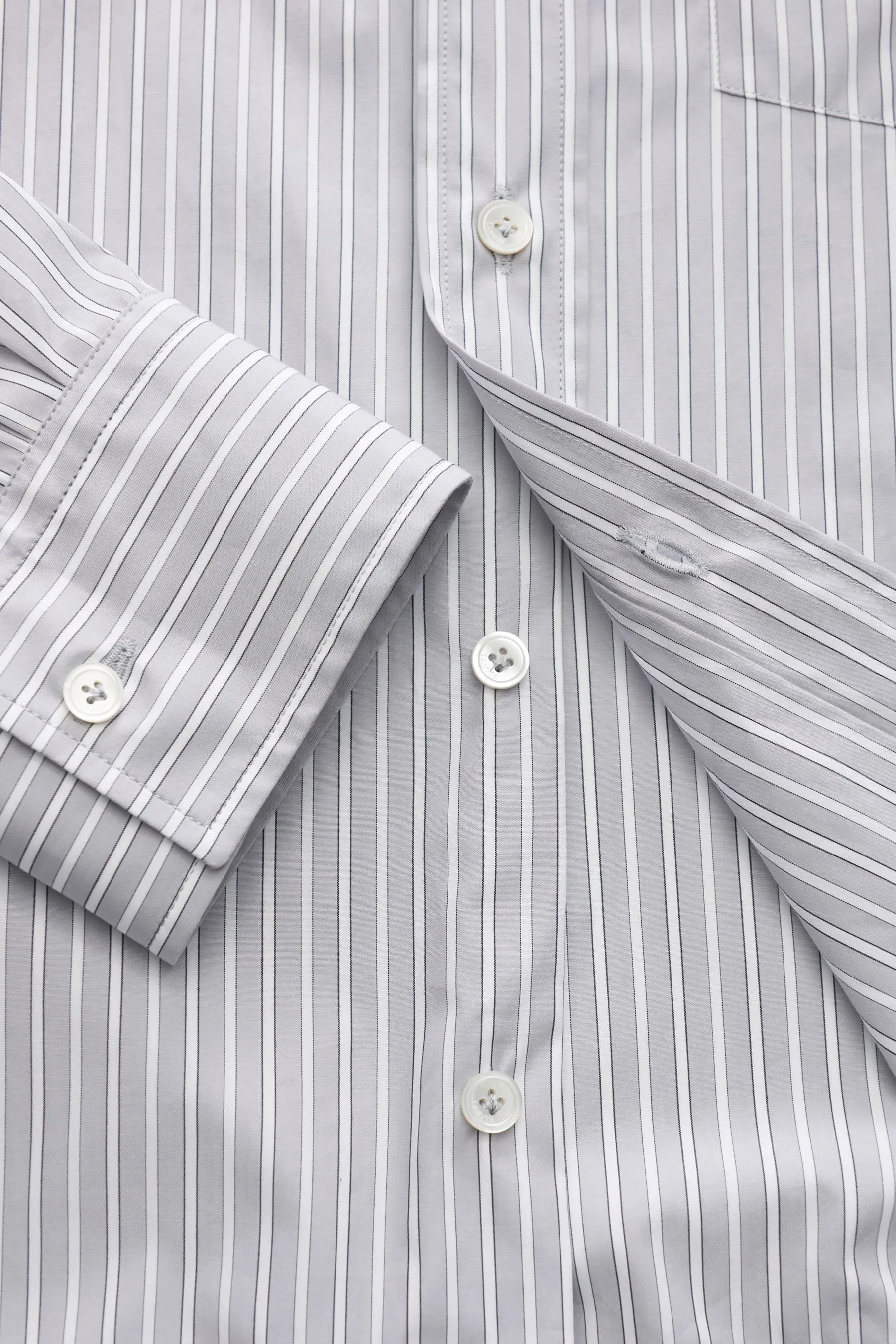 Lanvin - Herren - Casual Hemd hellgrau/weiß gestreift – Bild 3