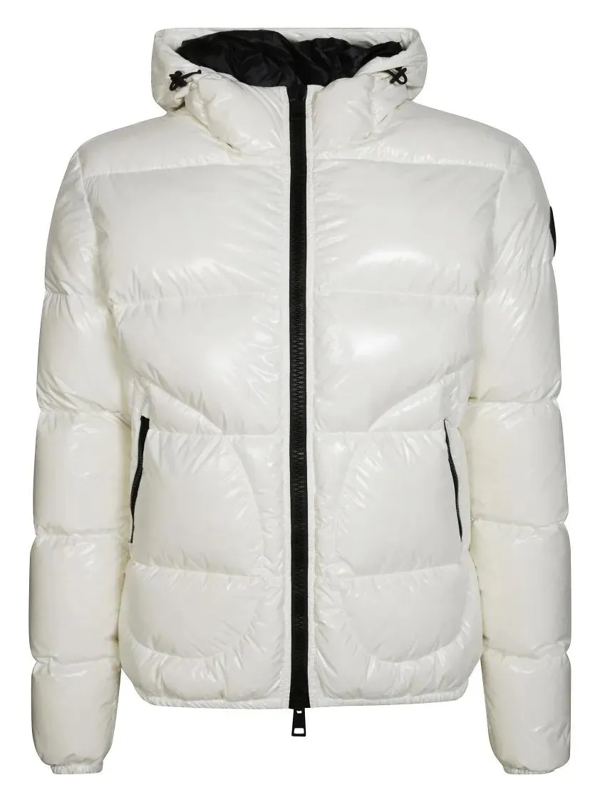 Herno - Glossy-Finish Bomber Jacket With Puffy Silhouette - Größe 52 - weiß Herno - Glossy-Finish Bomber Jacket With Puffy Silhouette - Größe 52 - weiß