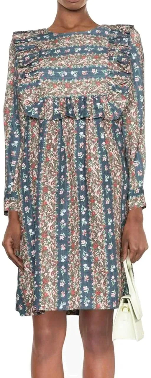 See By Chloé - Floral Print Long Sleeve Shirt In Flax Linen - Größe 42 - bunt – Bild 2