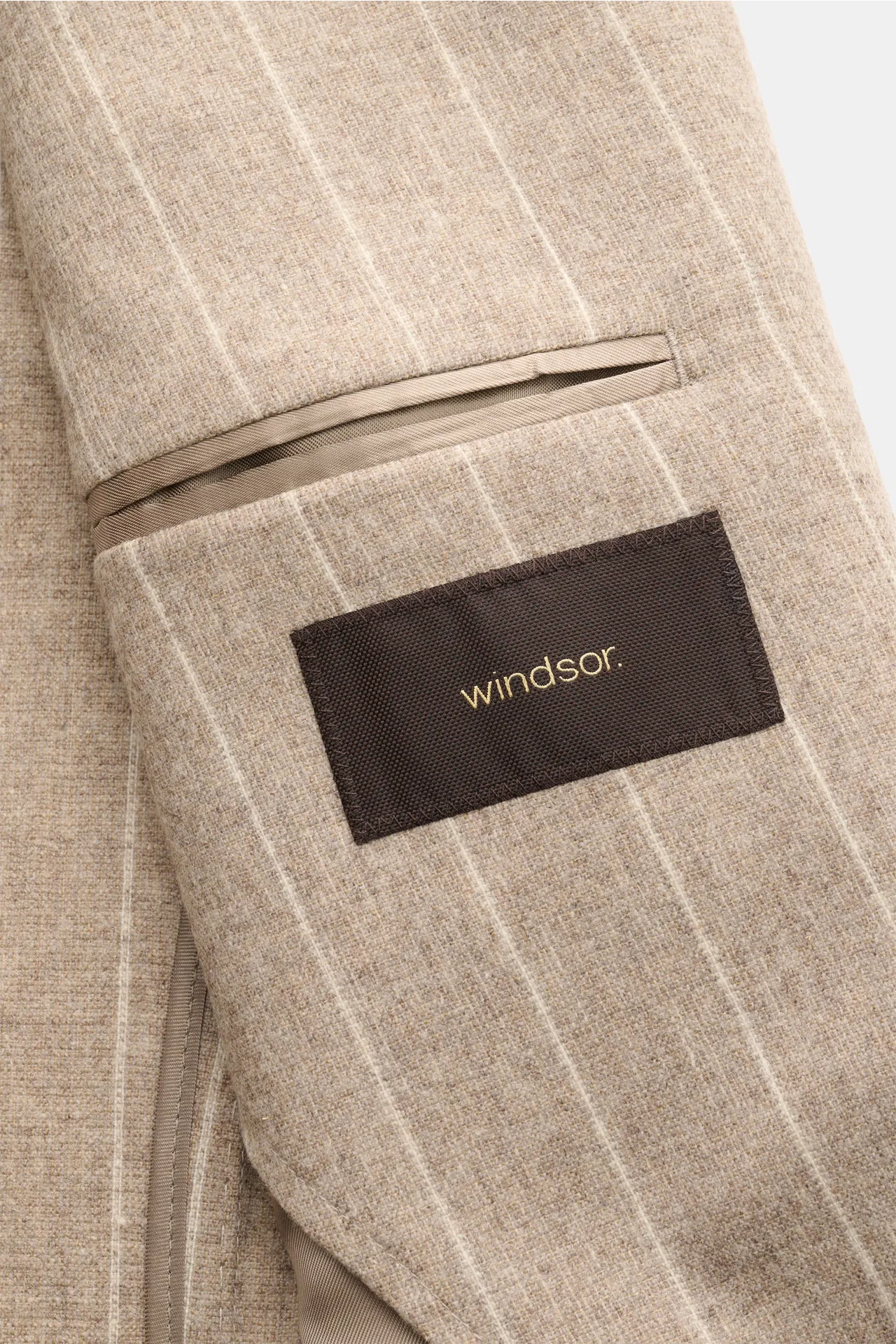 Windsor - Herren - Sakko 'Giorno' beige gestreift – Bild 4