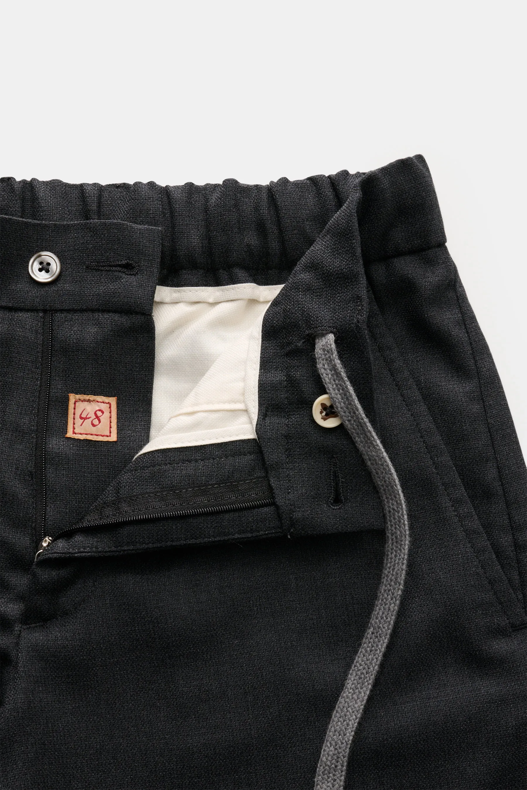 Marco Pescarolo - Herren - Woll-Jogpants 'Manu' anthrazit meliert – Bild 4