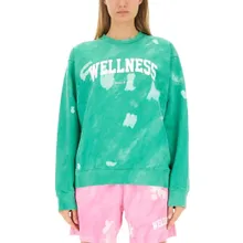 Sporty And Rich - Relaxed Fit Tie-Dye Sweatshirt - Größe S - grün Sporty And Rich - Relaxed Fit Tie-Dye Sweatshirt - Größe S - grün