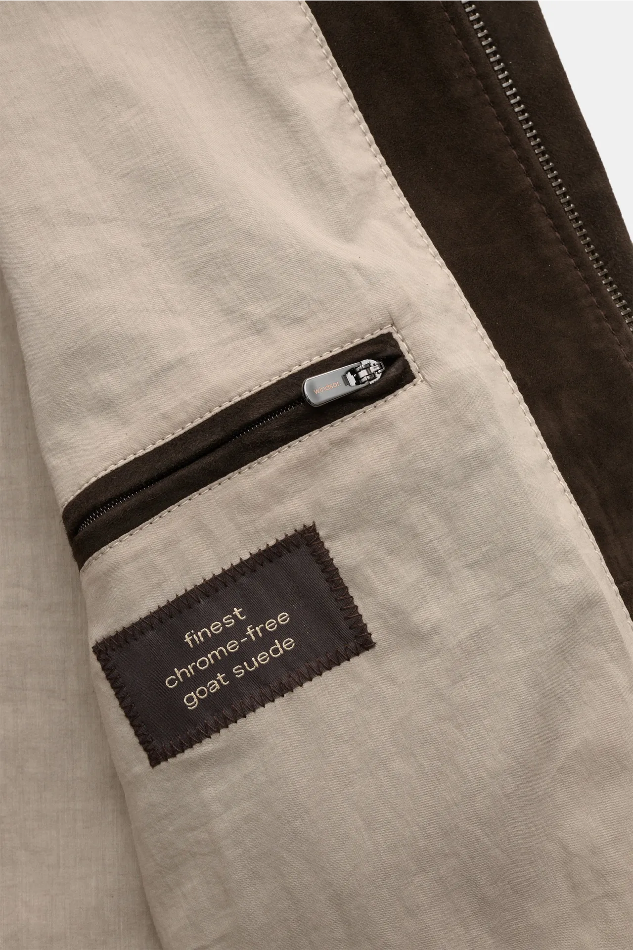 Windsor - Herren - Veloursleder Blouson 'Borello' dunkelbraun – Bild 5