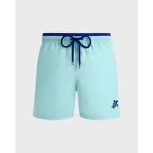 Vilebrequin - Zweifarbige Solid Bicolore Badeshorts Für Herren - Bademode - Moka - Blau - Größe M Vilebrequin - Zweifarbige Solid Bicolore Badeshorts Für Herren - Bademode - Moka - Blau - Größe M