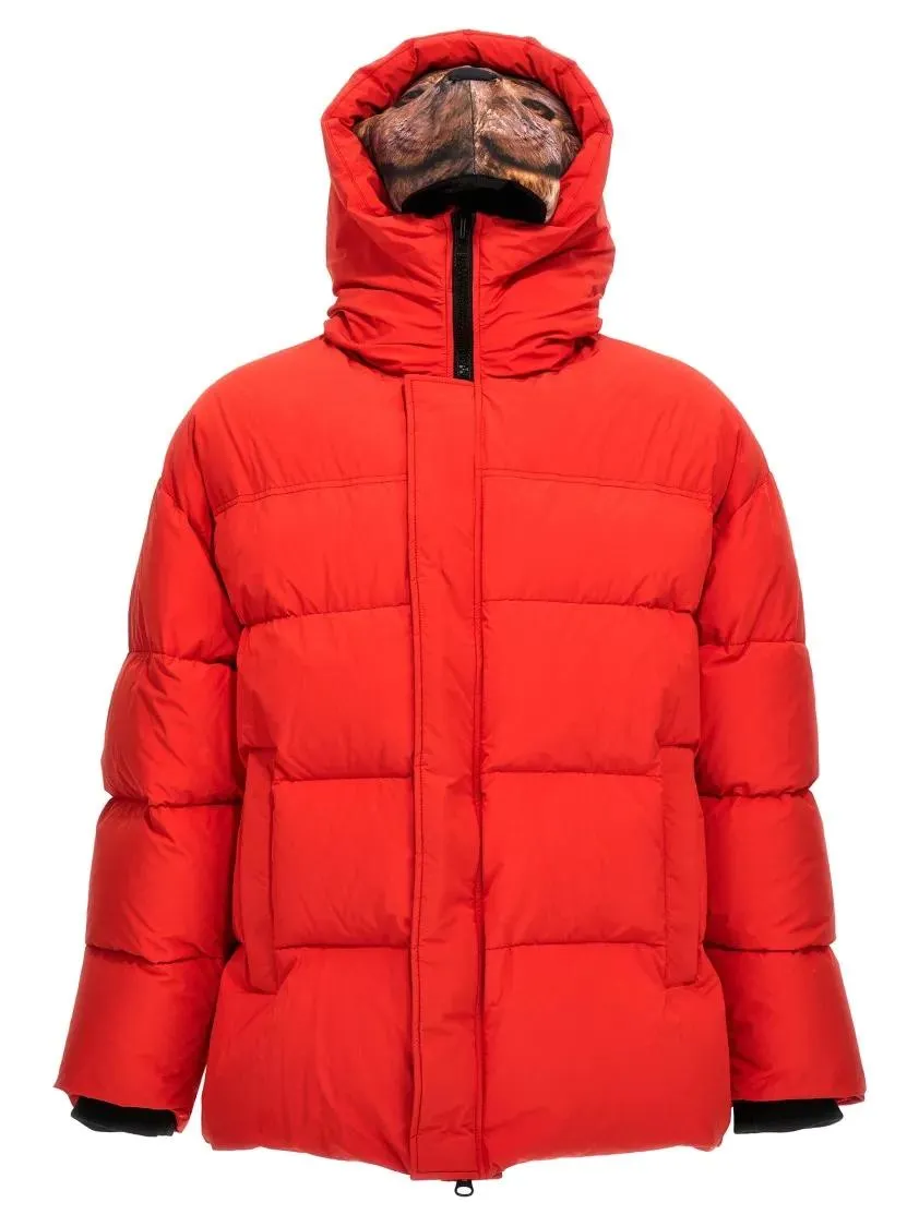 Doublet - Animal Trim%27 Down Jacket - Größe M - rot Doublet - Animal Trim%27 Down Jacket - Größe M - rot