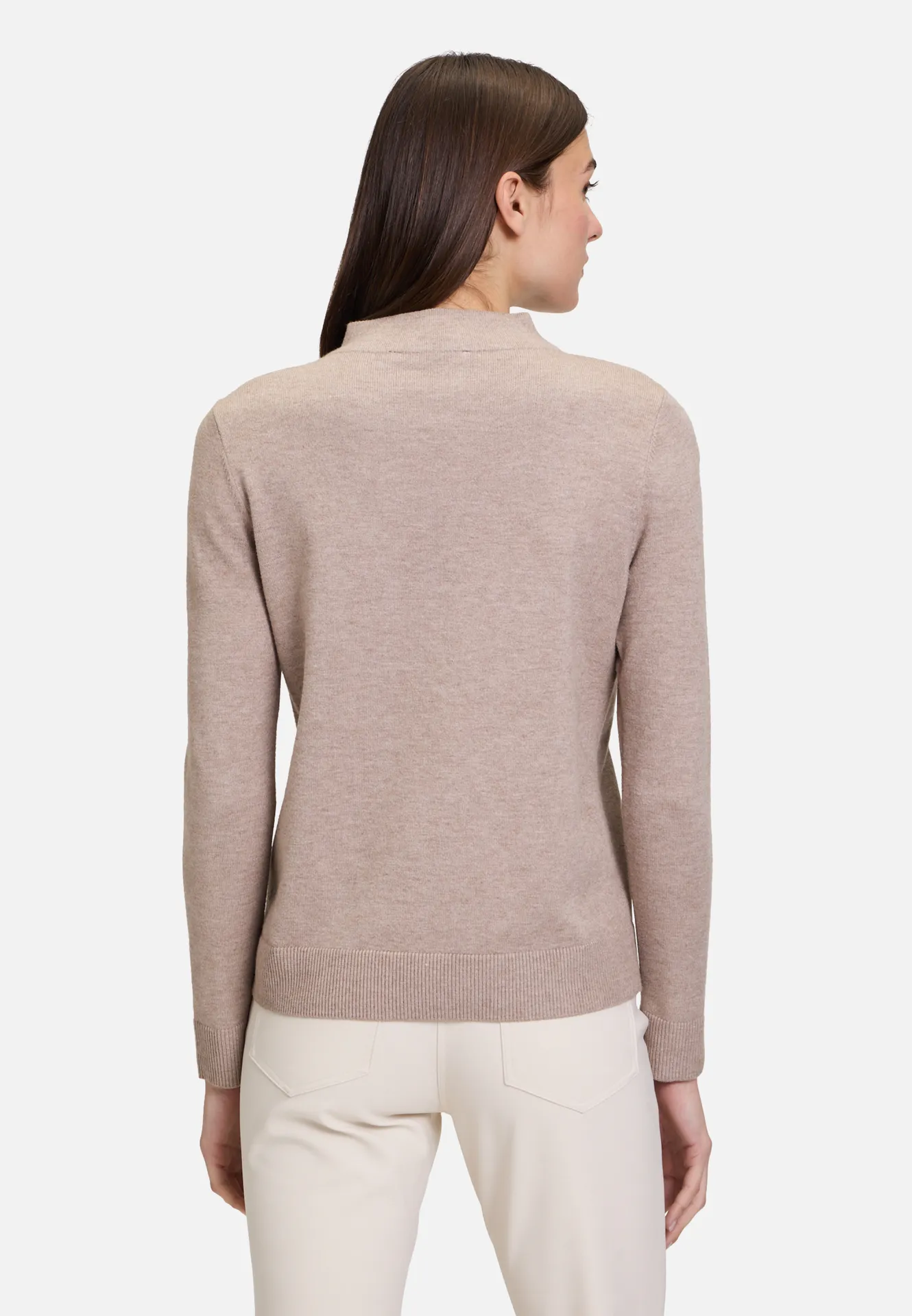 Basic-Strickpullover mit Stehkragen Basic-Strickpullover mit Stehkragen