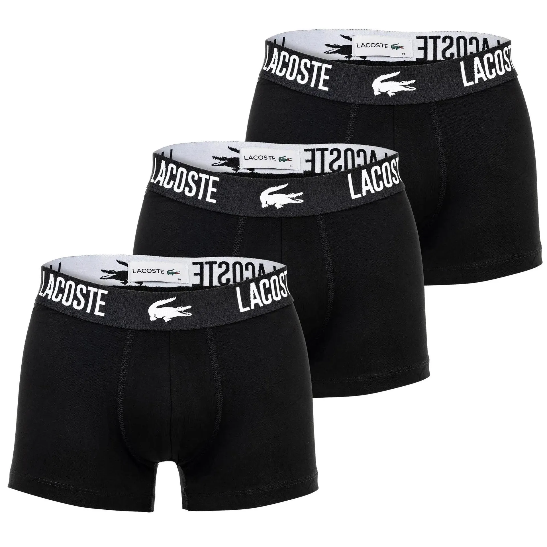Lacoste - PACK DE 3 BOXERS COURTS 3er Pack - Größe S - schwarz Lacoste - PACK DE 3 BOXERS COURTS 3er Pack - Größe S - schwarz