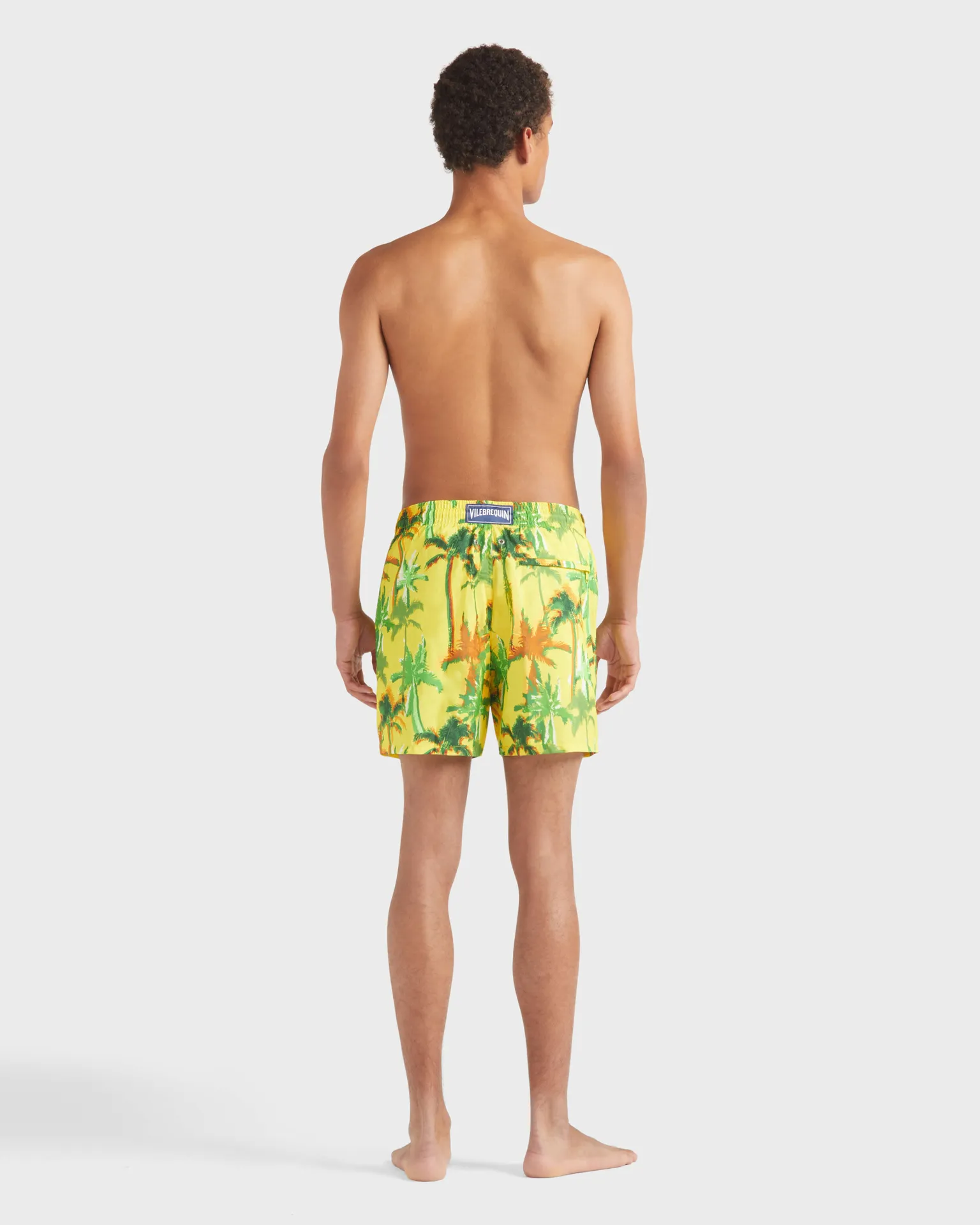 Vilebrequin - Ultraleichte Und Verstaubare Palms Offset Badeshorts Für Herren - Bademode - Mahina - Gelb - Größe L – Bild 4