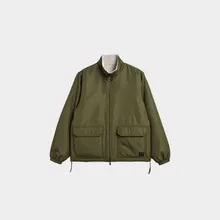 Non Down Military Reversible Boa Hi Neck Jacket Non Down Military Reversible Boa Hi Neck Jacket