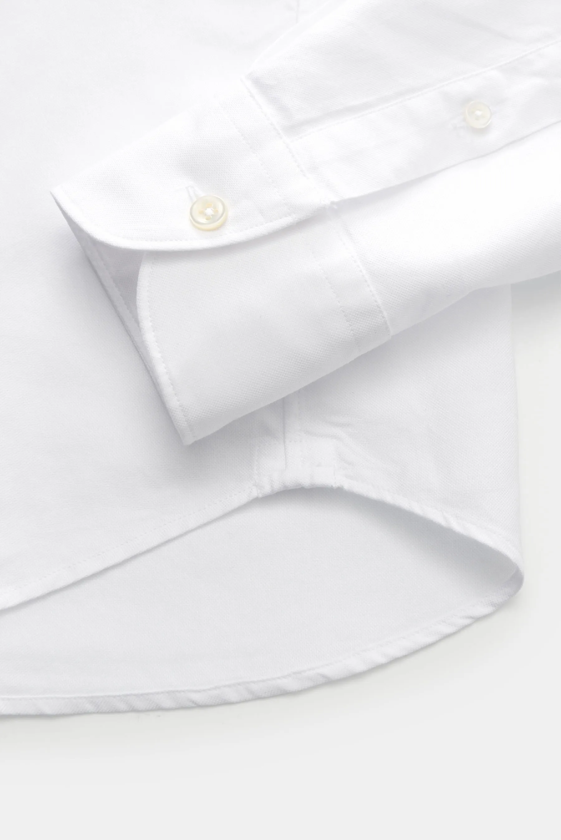 Glanshirt - Herren - Oxford-Hemd Haifisch-Kragen weiß – Bild 3