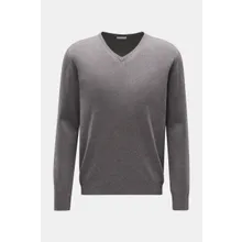 BRAUN Hamburg Essentials - Herren - Cashmere V-Neck Pullover grau BRAUN Hamburg Essentials - Herren - Cashmere V-Neck Pullover grau