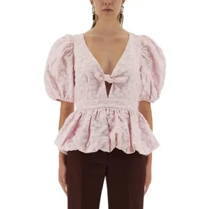 Rotate - Top With Puff Sleeves - Größe 40 - pink Rotate - Top With Puff Sleeves - Größe 40 - pink