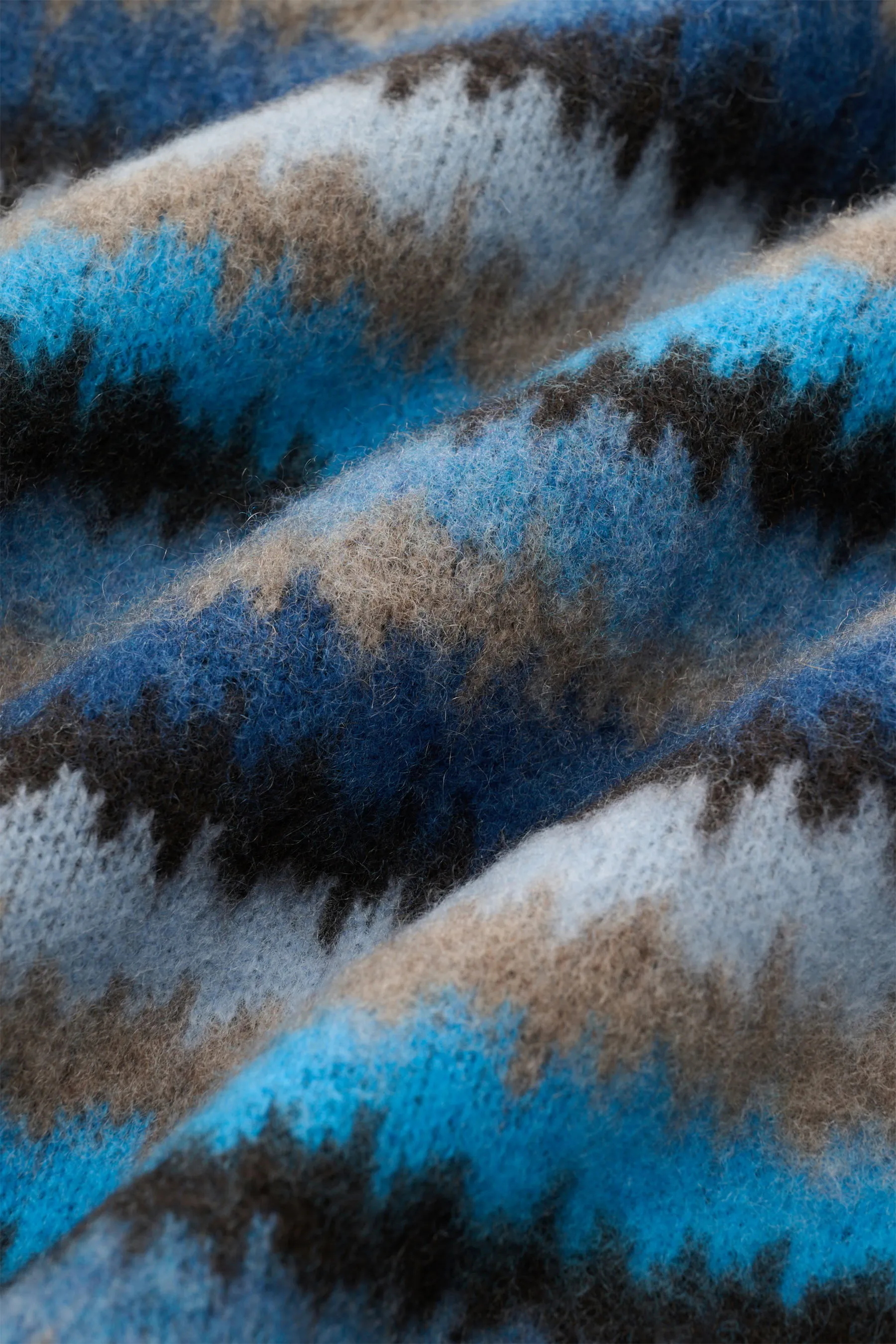 Piacenza 1733 - Herren - Cashmere Rundhalspullover dunkelbraun/blau/beige gestreift – Bild 4