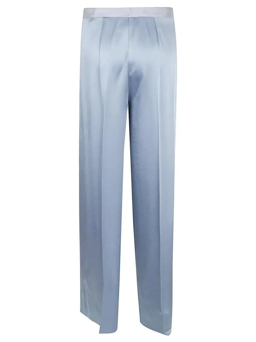 Forte Forte - Tailored Blue Trousers With Subtle Pleats And Smoo - Größe III - blau – Bild 2