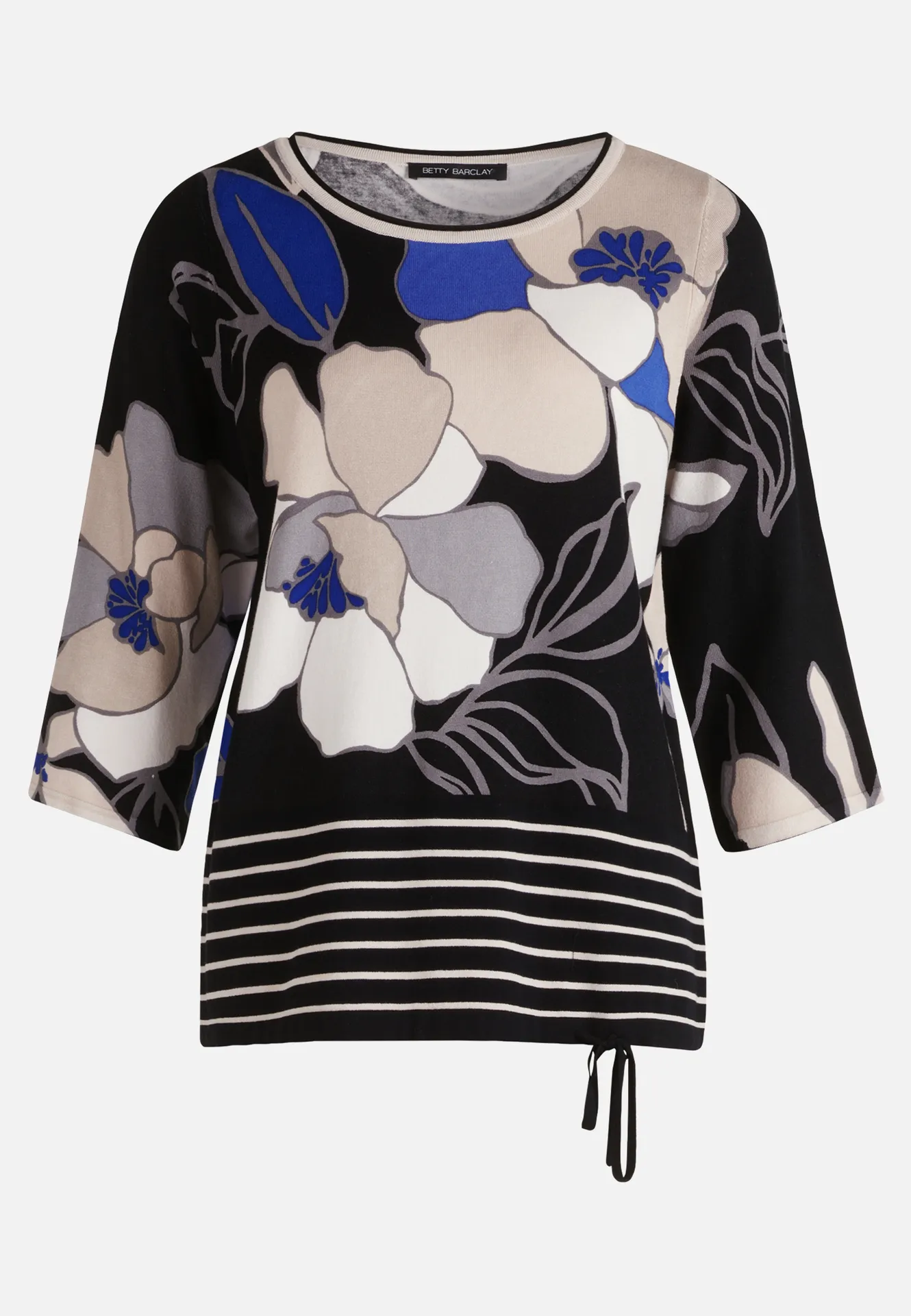 Feinstrickpullover mit Blumenprint – Bild 3