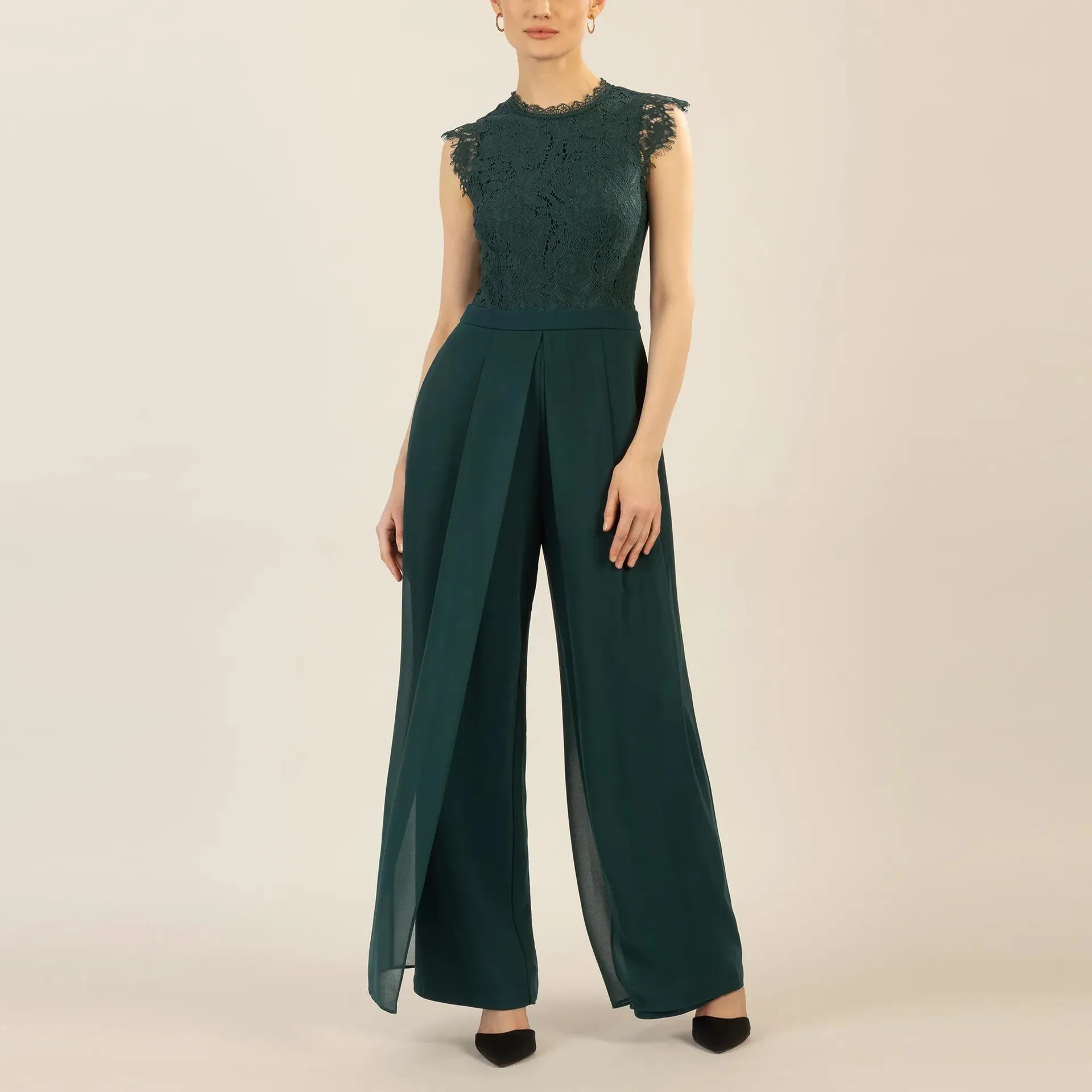 Apart - Overall mit Spitzenoberteil - Größe 38 - grün – Bild 4