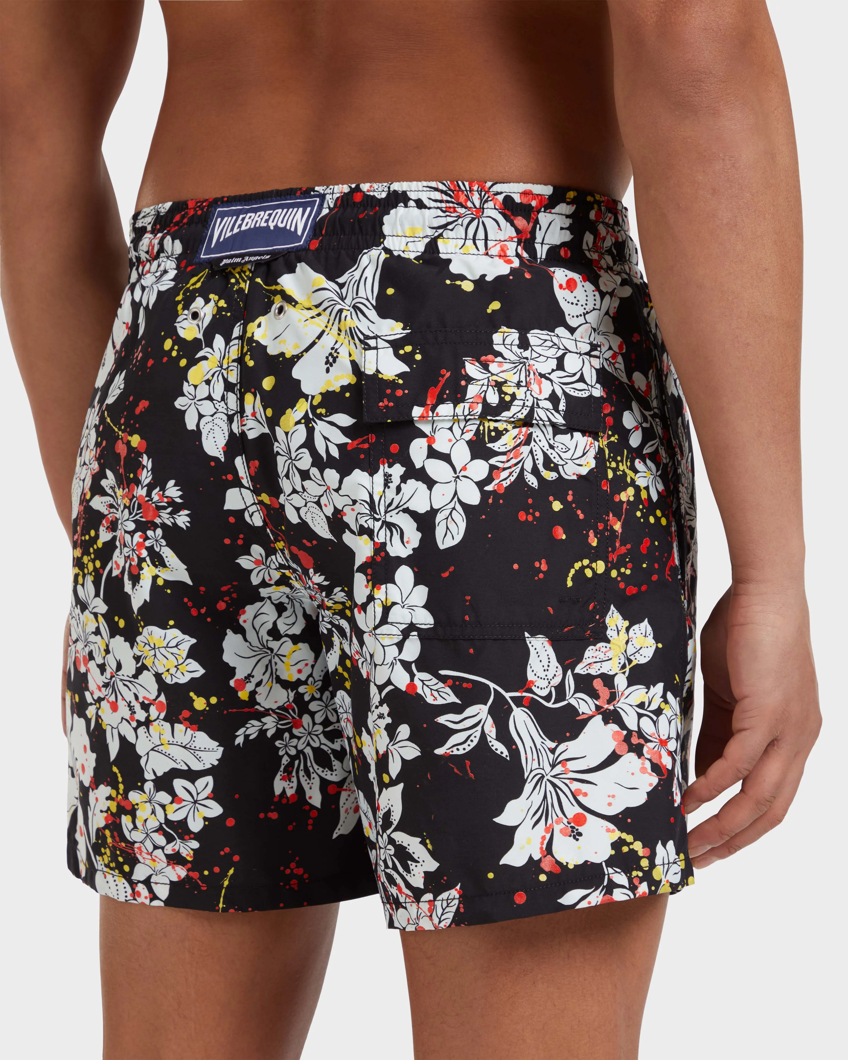 Vilebrequin - Men Swim Shorts Flower Splash - Vbq X Palm Angels - Bademode - Moorea - Schwarz - Größe S – Bild 6