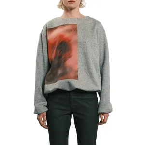 Tanaka - Relaxed Fit Crewneck Sweatshirt With Distinctive A - Größe M - grau Tanaka - Relaxed Fit Crewneck Sweatshirt With Distinctive A - Größe M - grau