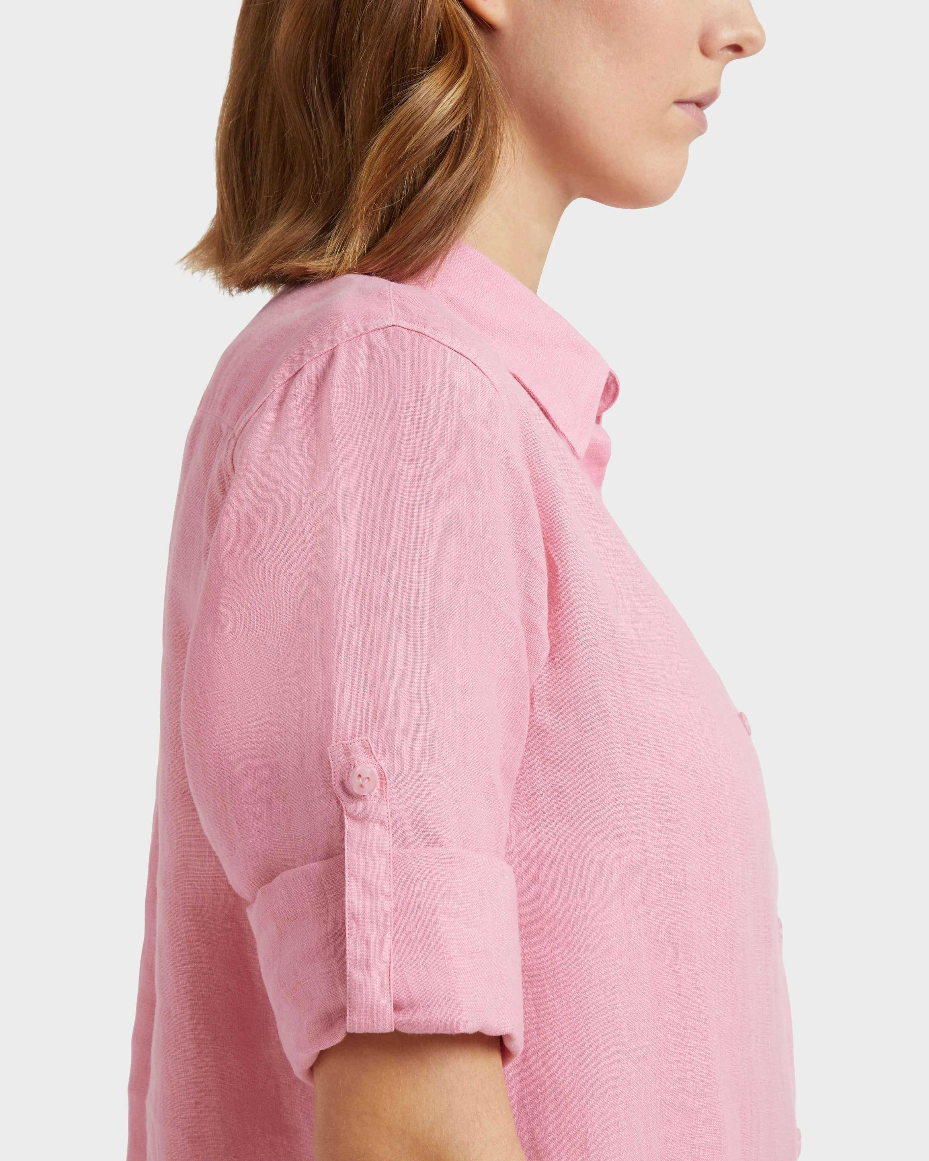 Vilebrequin - Solid Hemdkleid Aus Leinen Für Damen - Kleid - Fragance - Rosa - Größe XL – Bild 6