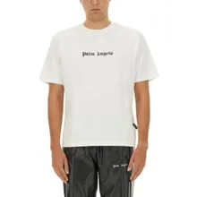 Palm Angels - T-Shirt With Logo - Größe S - weiß Palm Angels - T-Shirt With Logo - Größe S - weiß