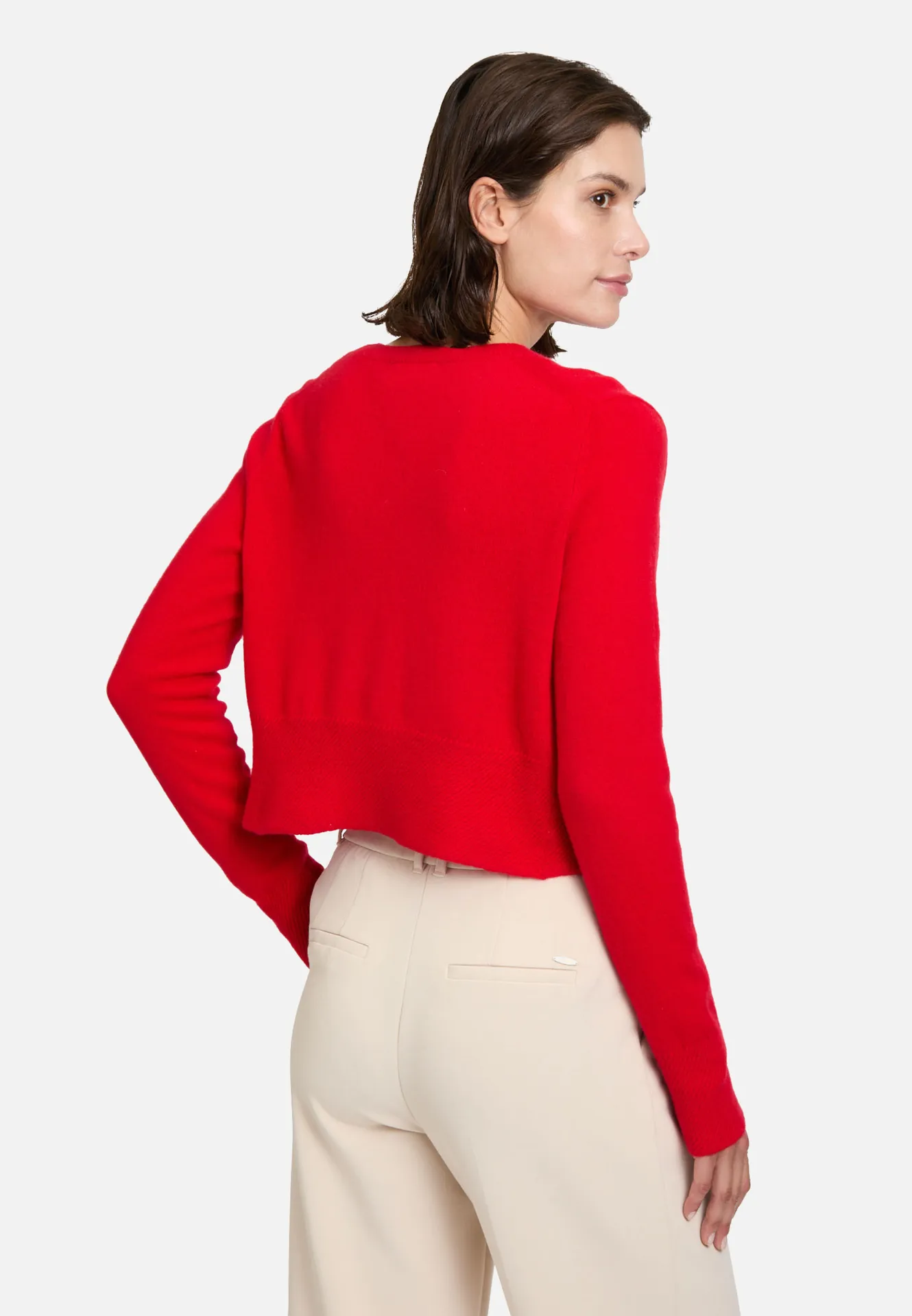 Kaschmir-Strickjacke mit Rippbündchen Kaschmir-Strickjacke mit Rippbündchen