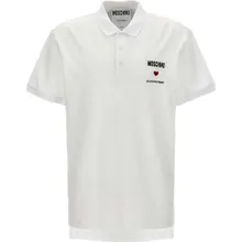 Moschino - In Love We Trust Cotton Polo - Größe 44 - weiß Moschino - In Love We Trust Cotton Polo - Größe 44 - weiß
