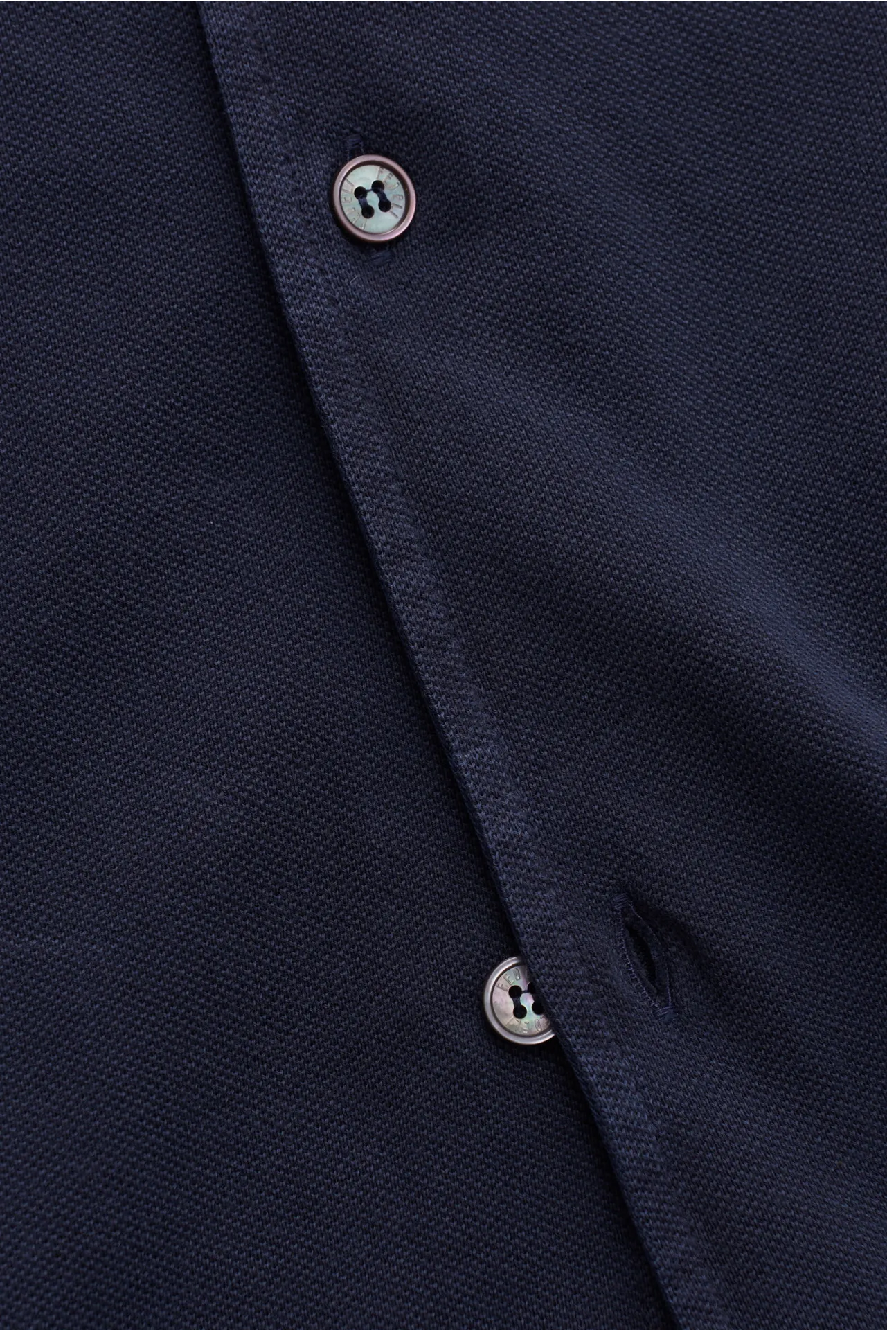 Fedeli - Herren - Piqué-Hemd 'Steve' schmaler Kragen navy – Bild 4