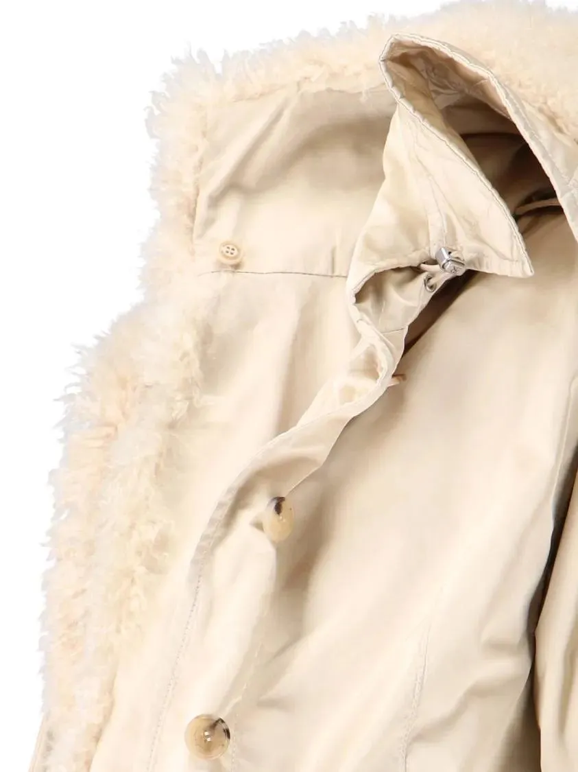 Ermanno Scervino - Short Creamy Beige Shearling-Lined Jacket With Epa - Größe 40 - beige – Bild 3